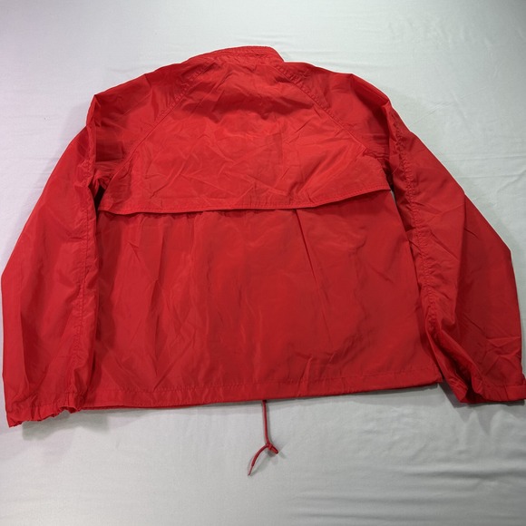 VINTAGE Eddie Bauer Jacket Mens Medum Red Anorak Windbreaker Vented Lightweight - Picture 2 of 10